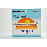 Inflight Models Diecast Model Aircraft comprising 1/200 Boeing 747 United. Sold as a Factory