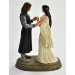 Lord of the Rings LOTR collectables comprising Noble Collection Statue - Aragorn and Arwen.