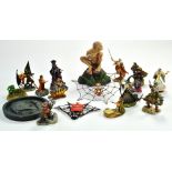 Lord of the Rings LOTR collectables comprising mostly Danbury Mint figure assortment, generally very