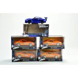 Fast and the Furious JADA issue diecast cars x 5. Generally very good with boxes, some worn.