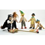 An attractive group of vintage wooden Polish Dolls. Generally very good.