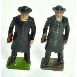 Britains duo of lead metal clergyman figures. Generally good to very good.