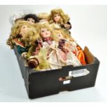 A group of attractive porcelain dolls, various makers. Generally very good.