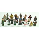 A group of lead metal civilian figures, mostly Britains Farm related but inclusive of others.