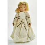 Chad Valley or Similar Fairy Girl Type Doll. Pressed felt, painted face, side glancing eyes,