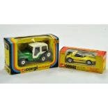 Duo of Corgi issues comprising No. 419 Jeep, excellent in box plus No. 386 Bertone Runabout, some