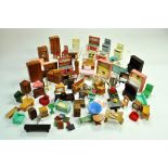 An impressive collection of miniature dolls house furniture, mostly dating to mid 20th century. Some