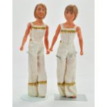 Vintage Hasbro Bjorn & Benny Abba Dolls. Generally very good.