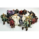 Lord of the Rings LOTR collectables comprising impressive plastic action figure group, mostly Marvel
