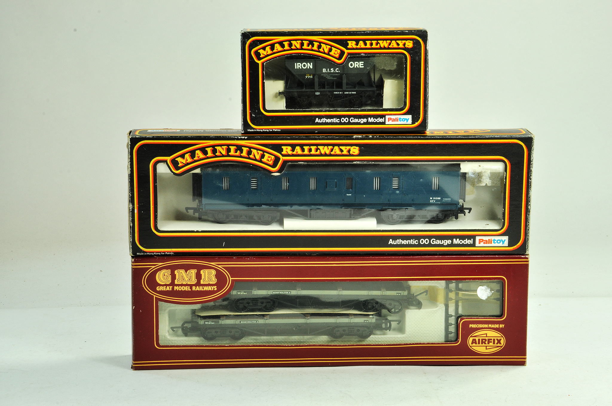 Mainline and Airfix Model Railway issues comprising trio of rolling stock. Appear excellent with