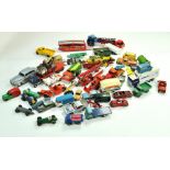 A further group of mostly play worn vintage diecast comprising Dinky, Corgi and some others. Some