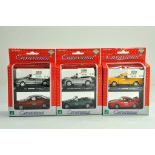 Trio of Cararama Diecast 1/43 car sets. Excellent in boxes.