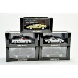 Group of 5 Minichamps, lamborghini, Porsche and Mercedes. 1/43. Generally excellent with boxes.