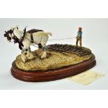 Northumbria Well Detailed Study Figurine, Spike Harrowing featuring Horse Drawn Spike Harrow.