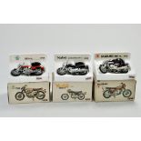 Trio of Polistil 1/24 Motorcycle issues comprising of Suzuki, Norton Commando 750, plus Augusta MV