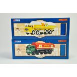 Corgi diecast models truck duo comprising No. 11501 ERF Tanker in the livery of Shell plus Leyland