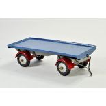 Shackleton Large drawbar trailer in blue with Red Trim. Mechanically maintained and displays well