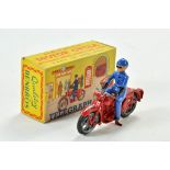 Benbros Motorcycle Telegraphy Boy Rider comprising red bike and blue rider. Some wear hence good
