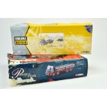 Corgi diecast models truck duo comprising No. 29104 Guy Invincible Platform lorry and trailer in the