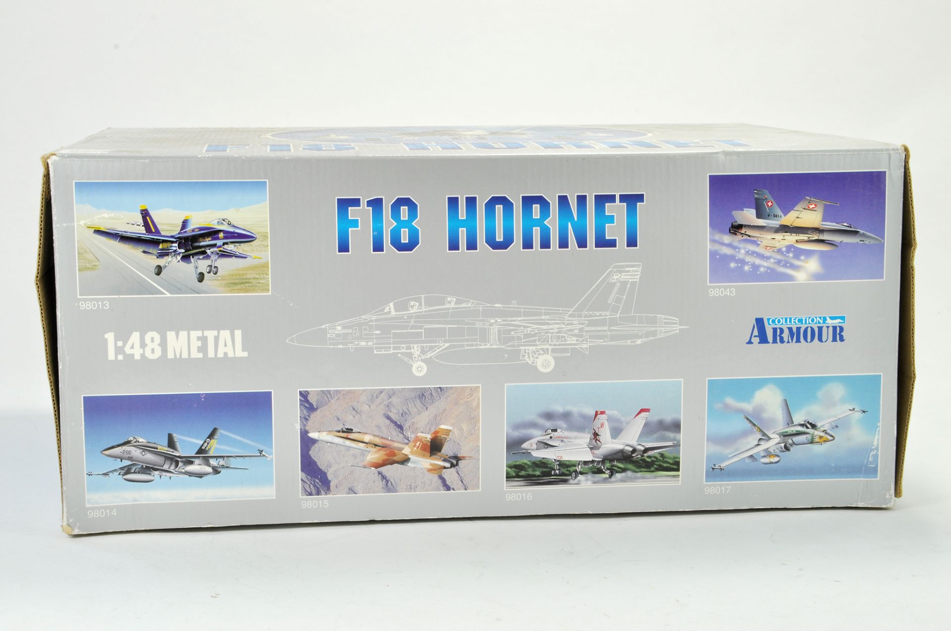 Franklin Mint Aircraft 1/48 comprising 98013 F18 Hornet US. Navy Blue Angels. Appears displayed,