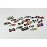 A group of diecast Hotwheels Motorbikes and Dragsters. Good to very good.