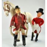 A large and unusual vintage bespoke Model of a Horse and Rider, depicting a hunting theme in