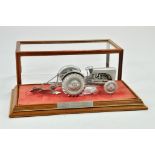 Promotional Pewter Ferguson TE20 Tractor with Plough within Display Case. Appears excellent.