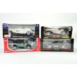 Four Diecast 1/18 Vehicles from Maisto, Burago, Mondo Motors and Minichamps. All appear generally