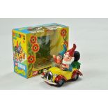 Corgi No 801 Noddy's Car. Red/yellow car with dickey seat, cast hubs, Chrome bumpers and grey