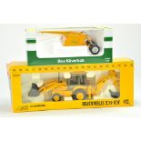 Joal 1/35 JCB 4CX Sitemaster plus Rare ROS 1/32 Bos trailed Scraper. Both appear excellent with