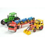 Assorted Tractor related diecast from Matchbox, Britains and Corgi. Good to very good.