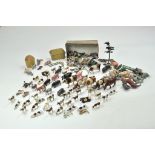 A large and varied selection of Lead Metal Miniature Animals comprising Britains and other makers