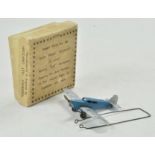 Dinky No. 60K Percival Gull Aeroplane - Amy Morrison with Attachment and leaflet. Leaflet flat