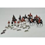 A further Britains lead metal miniature hunt figure group comprising mounted issues, hounds and