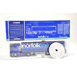 Corgi 1/50 Diecast Truck issue comprising No. 76402 Scania Curtainside in the livery of Norfolk