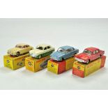 Dinky Diecast group comprising No. 130 Ford Corsair, No. 139 Ford Cortina, No. 162 Zephyr and No.