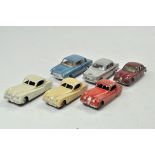 Dinky Diecast group comprising Jaguar x 4 and two others inc Ford Cortina. Generally good to very