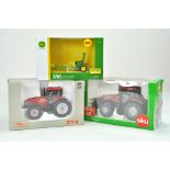 Farm Model trio comprising 1/32 Siku Case IH Magnum, Britains John Deere Forage Harvester and UH