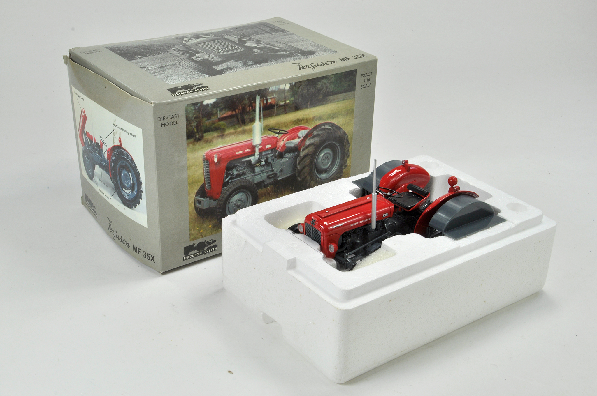 Universal Hobbies 1/16 Farm issue comprising Massey Ferguson 35X Tractor. Model appears excellent