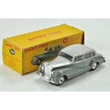 Dinky No. 150 Rolls Royce Silver Cloud in two tone grey, chrome hubs. Appears excellent, no
