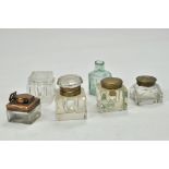 Vintage Glassware - Group of vintage inkwells.