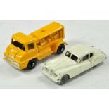 Matchbox Regular Wheels No. 28b Ford Thames Trader Compressor Truck, appears excellent plus Jaguar