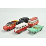 Assorted Corgi Worn and Restored Vintage Diecast group including Ford Mustang etc. Fair to