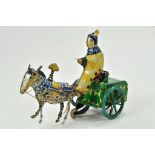 Interesting German Mechanical Wind Up Tinplate Circus Clown and Performing Pony / Donkey?
