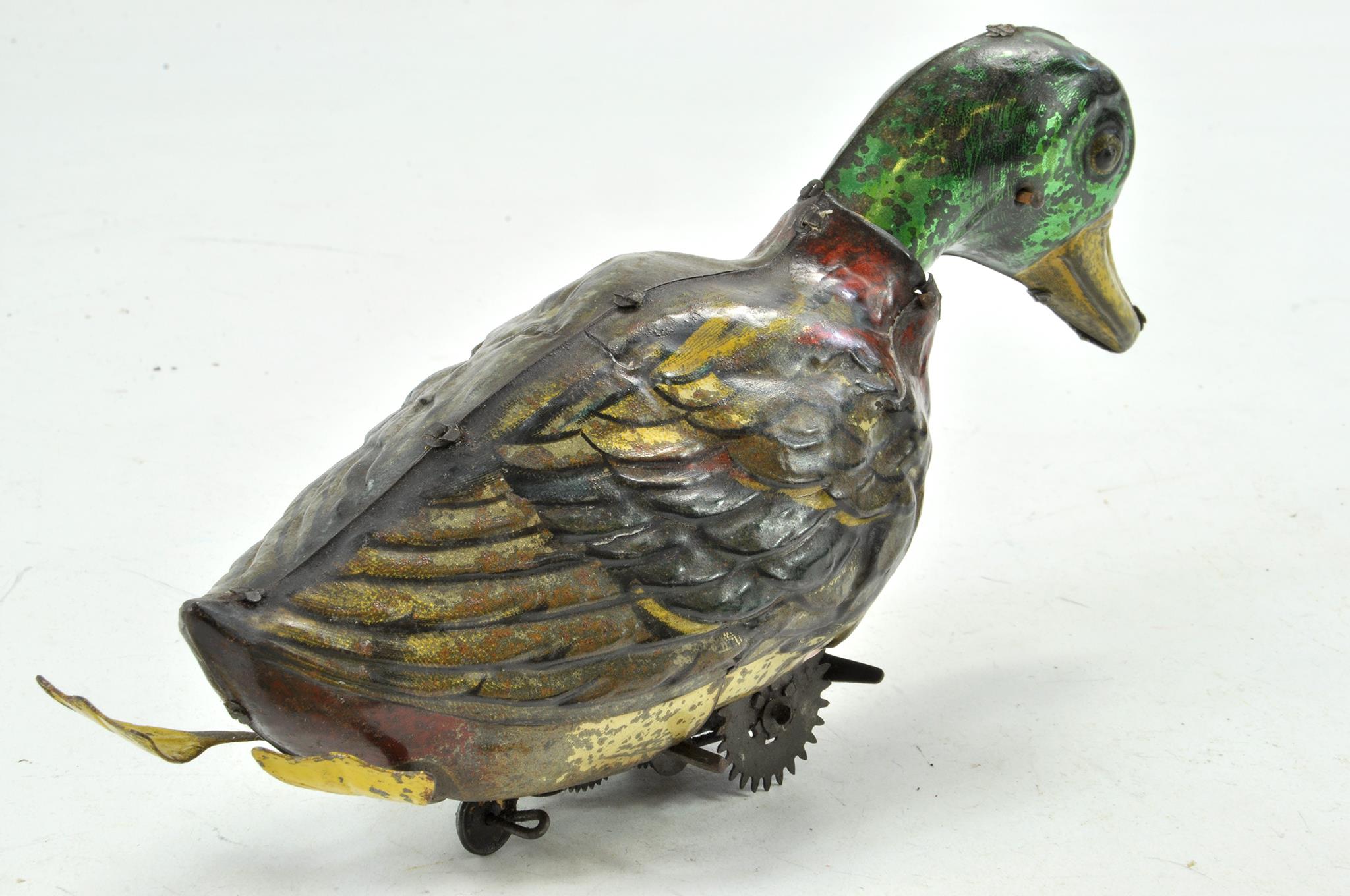 Early Issue German Clockwork Tinplate issue comprising Mallard Duck. Mechanism would benefit from - Image 2 of 2