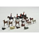 A group of early issue lead metal figures including military and animals. Fair to very good.