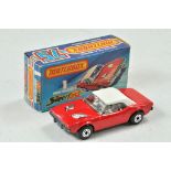 Matchbox Superfast No. 1G Dodge Challenger. Red body, white roof and silver interior. Unpainted