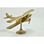 A large Brass RAF issue Desk Display Model Aircraft. Appears very good to excellent.