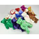Thirteen Large Issue TY Beanie Baby Bears with tags of various themes. Some becoming harder to find.