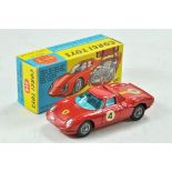 Corgi no. 314 Ferrari Berlinetta 250 Le Mans. Red body with Ferrari shield to bonnet. RN '4' with